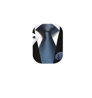 3366 Turquoise Blue Ties Solid Classic Formal Plaid Tie Satin Silk Necktie